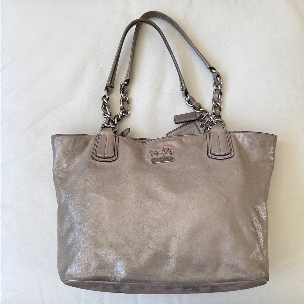Coach Shimmering Leather Handbag